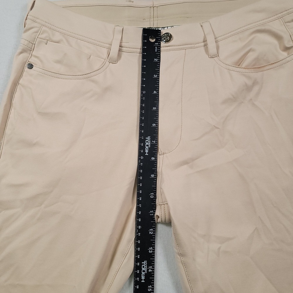 Collars & Co Velocity Performance Pants Mens 32x32 Beige Slim Nylon Blend Golf - Picture 7 of 13